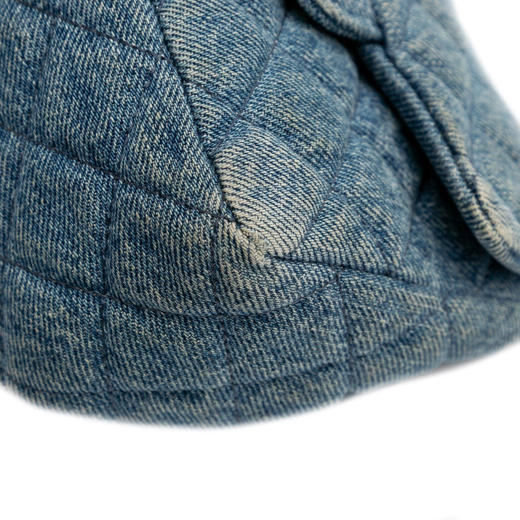 Chanel Mini Square CC Quilted Denim Single Flap