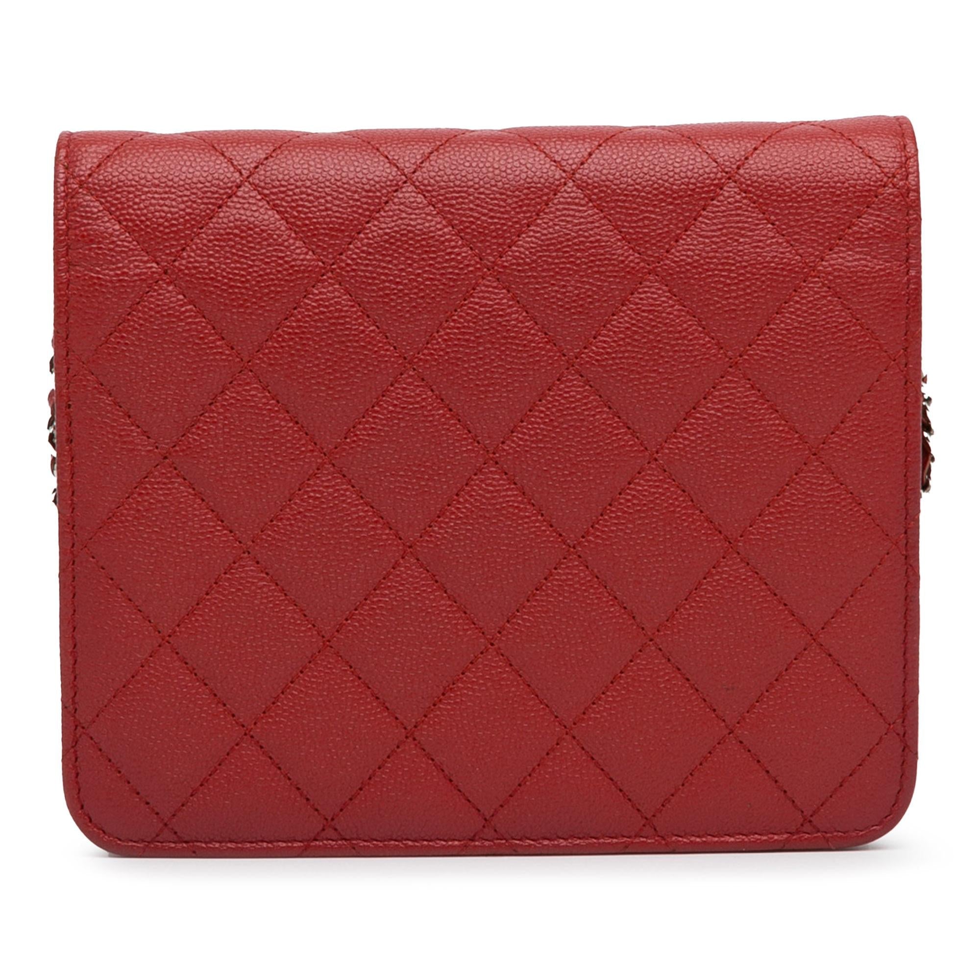 Chanel Mini Square Caviar Wallet on Chain (SHG-xhNJS8)