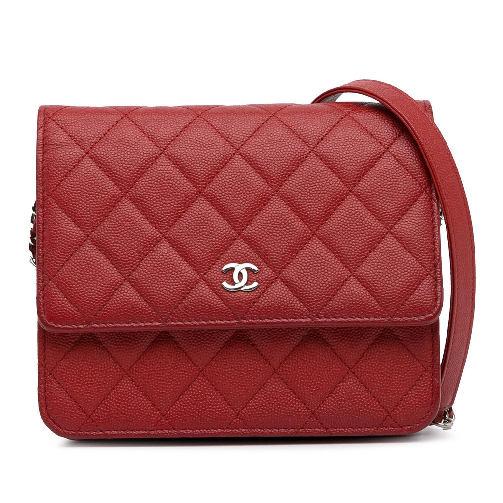 Chanel Mini Square Caviar Wallet on Chain (SHG-xhNJS8)