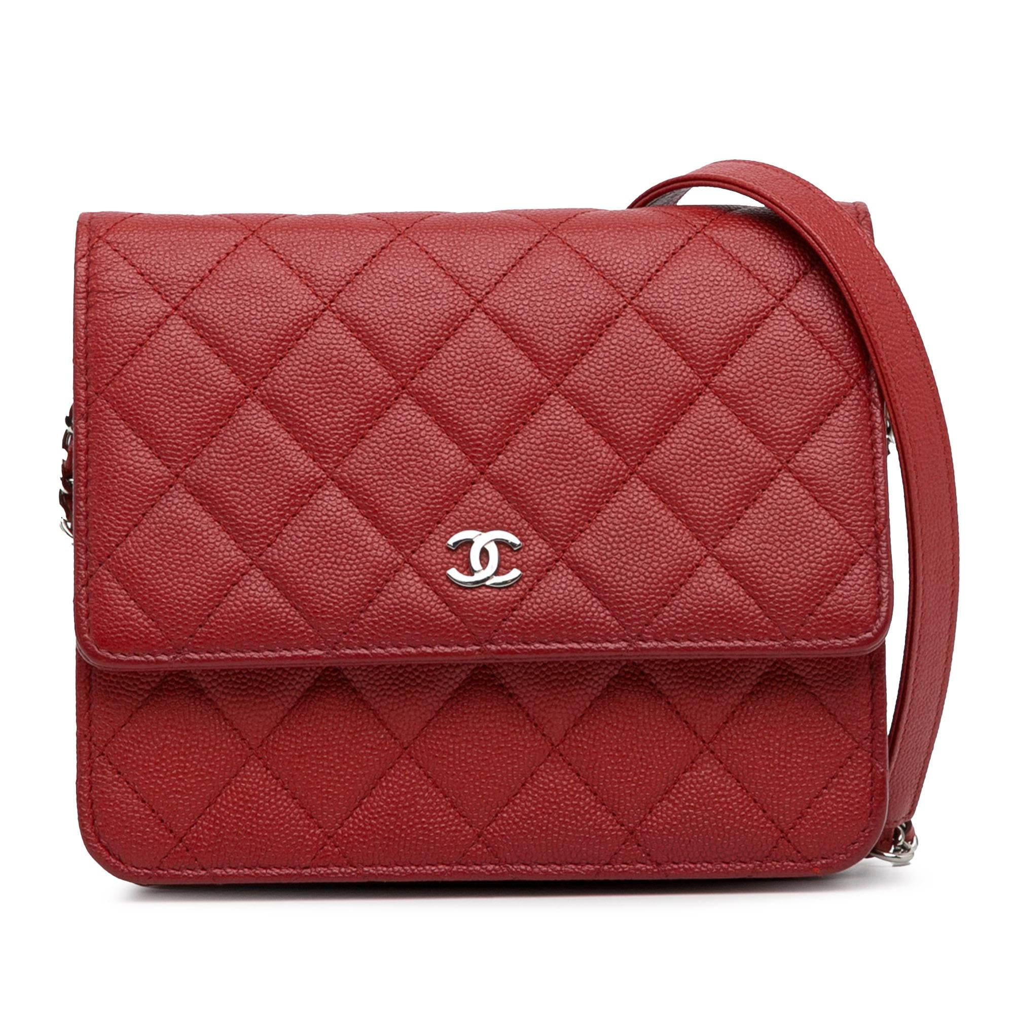 Chanel Mini Square Caviar Wallet on Chain (SHG-xhNJS8)