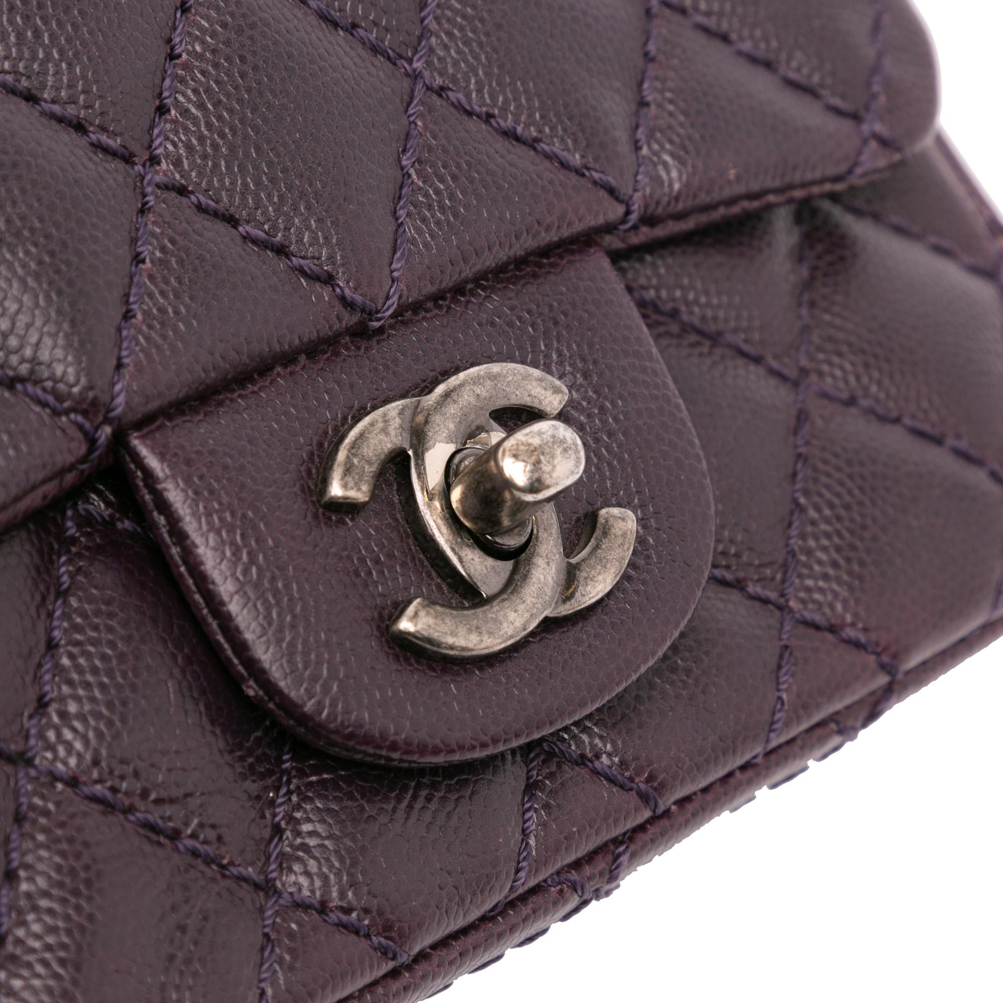 Chanel Mini Square Classic Caviar Single Flap