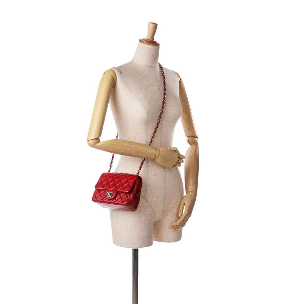 Chanel Mini Square Classic Caviar Single Flap