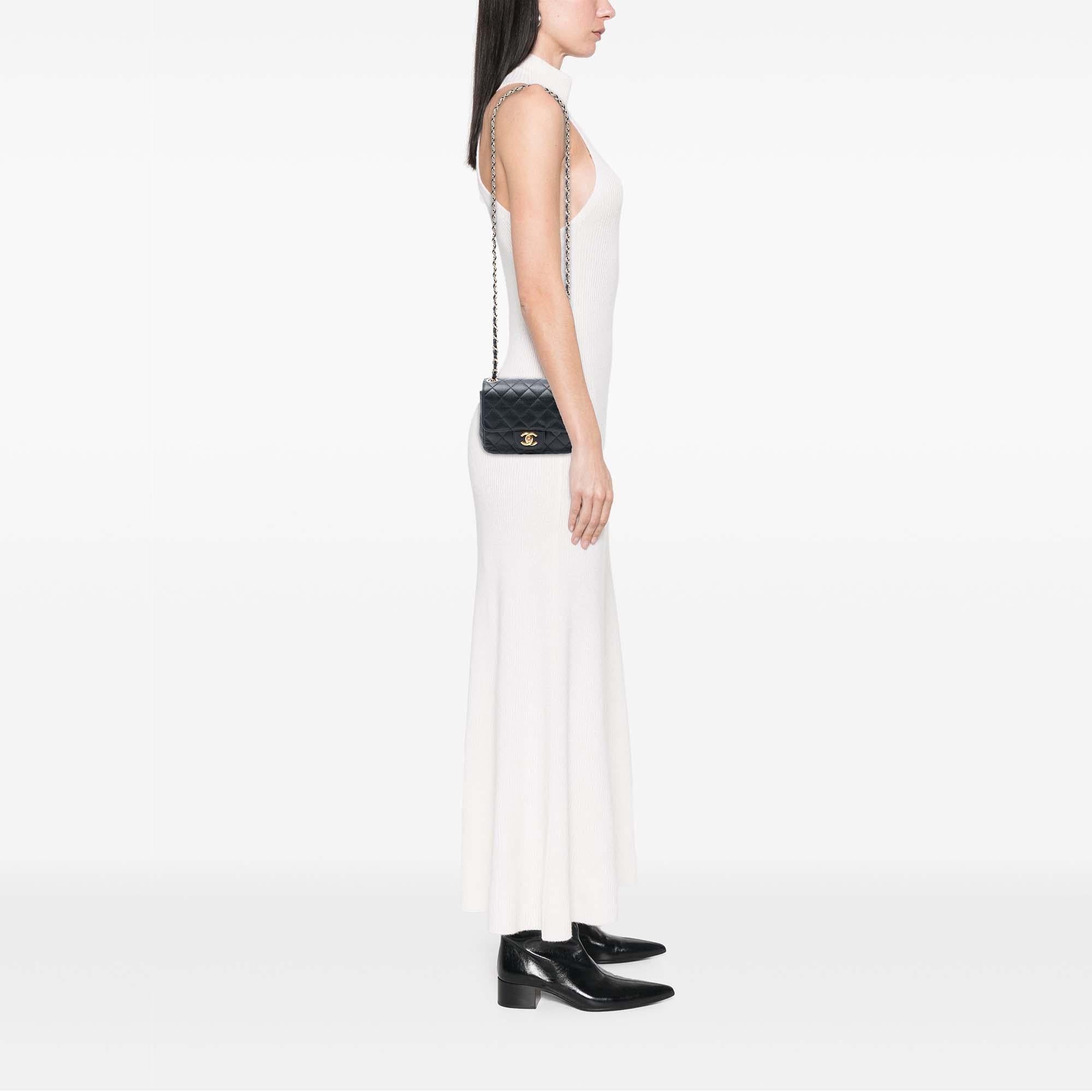 Chanel Mini Square Classic Caviar Single Flap