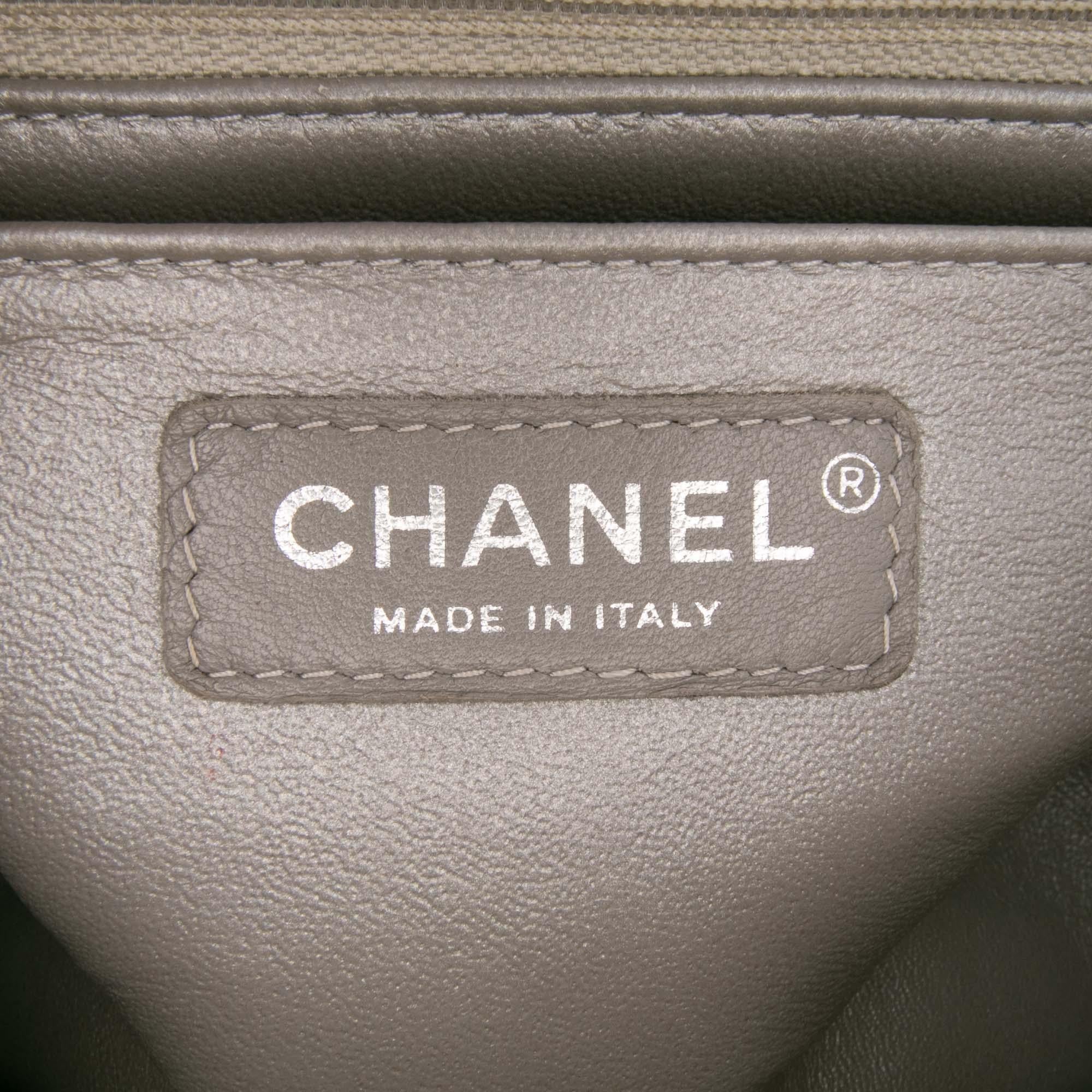 Chanel Mini Square Classic Chevron Iridescent Lambskin Single Flap
