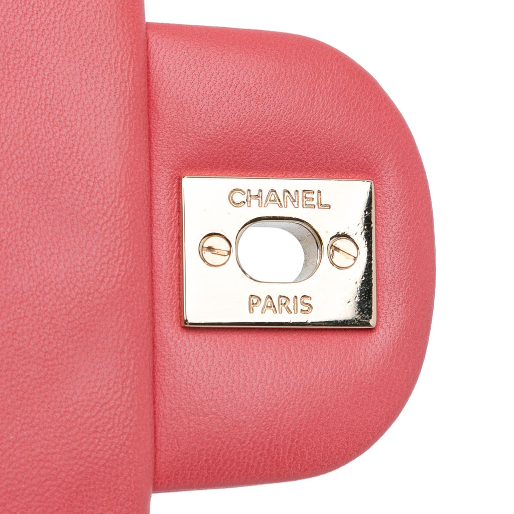 Chanel Mini Square Classic Chevron Lambskin Flap (SHG-8Ryymc)