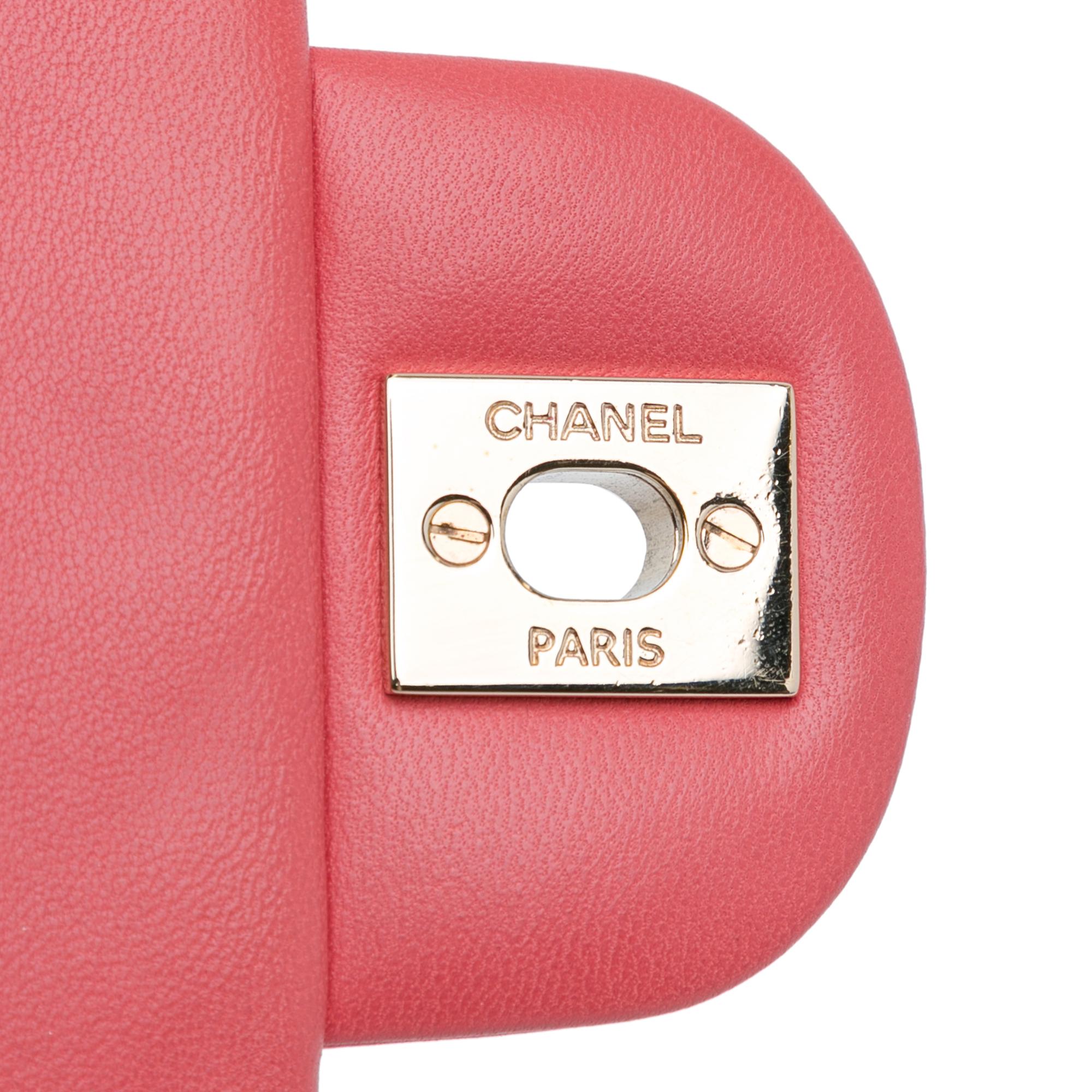 Chanel Mini Square Classic Chevron Lambskin Flap (SHG-8Ryymc)