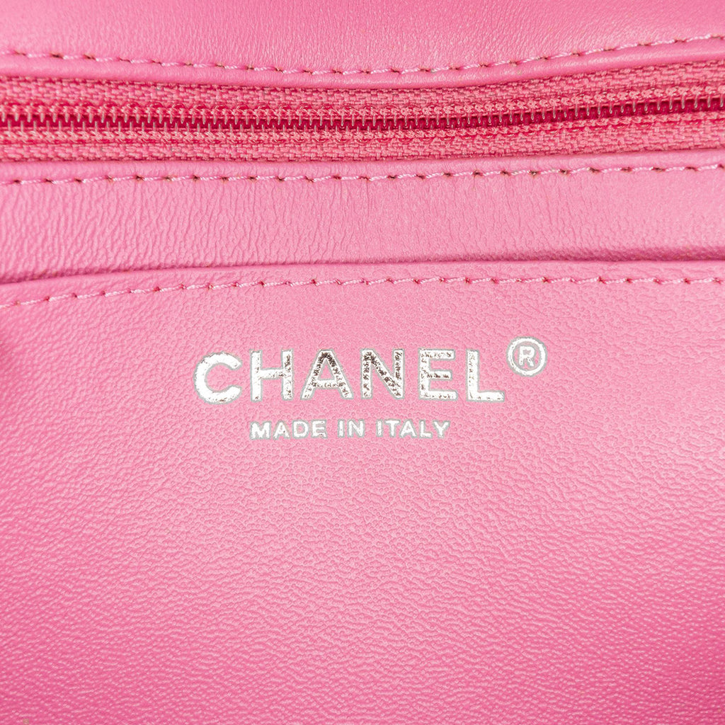 Chanel Mini Square Classic Chevron Lambskin Single Flap