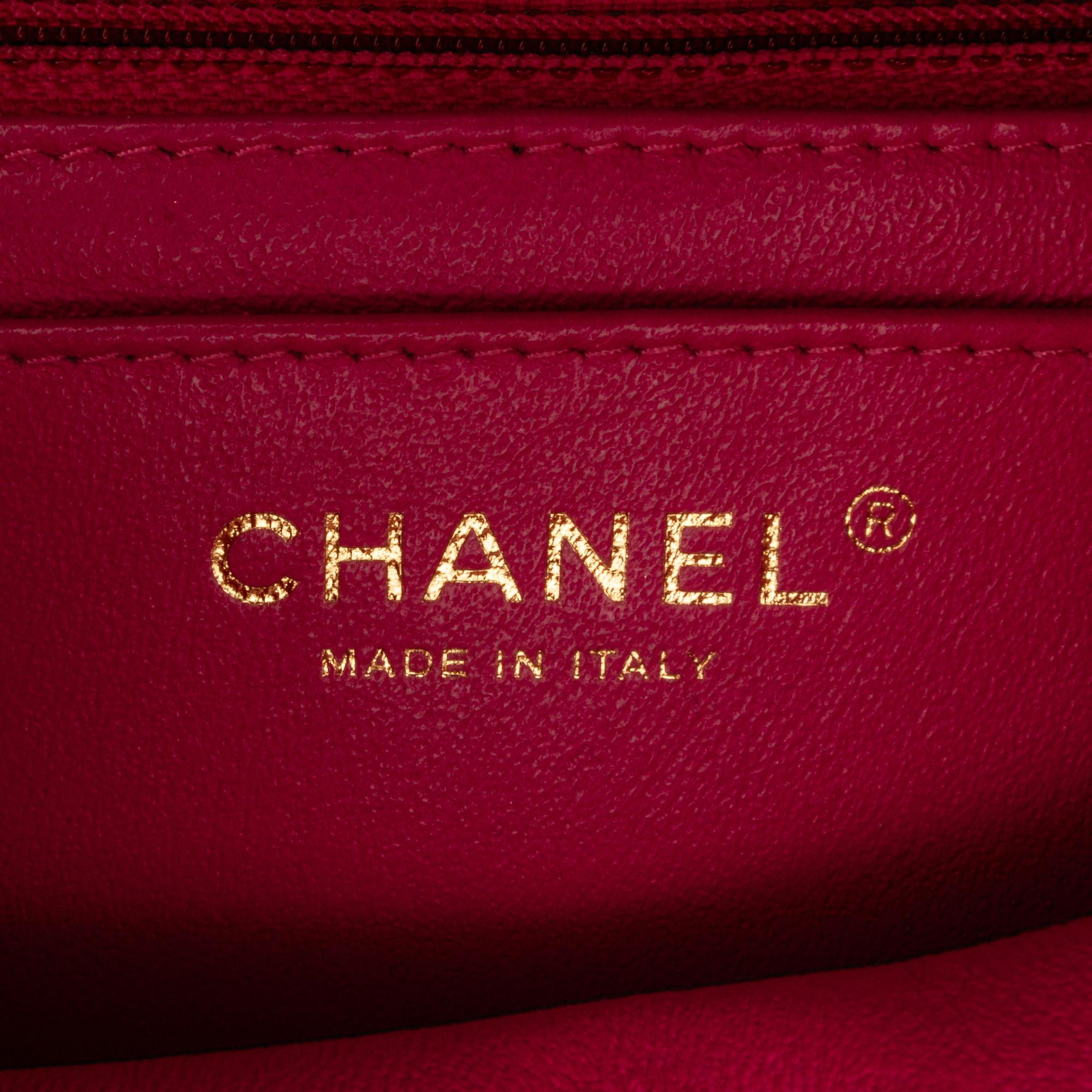 Chanel Mini Square Classic Chevron Lambskin Single Flap