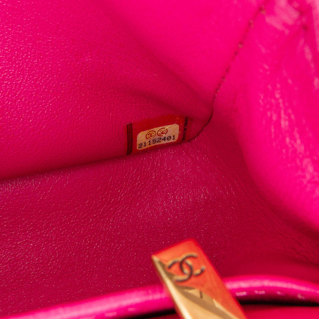 Chanel Mini Square Classic Chevron Lambskin Single Flap