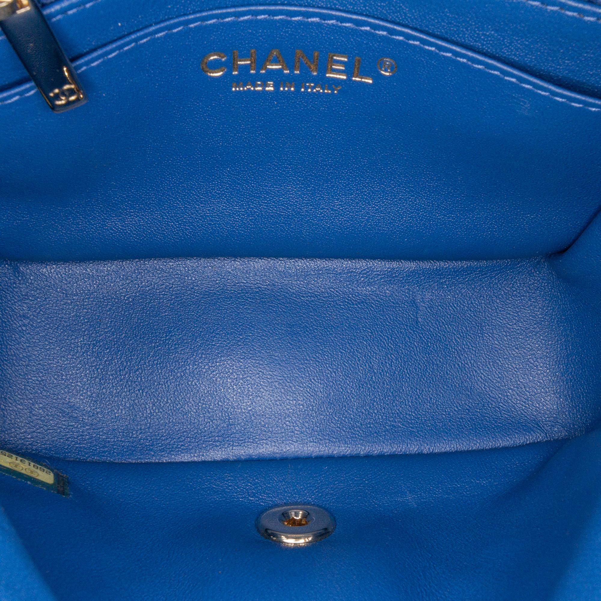 Chanel Mini Square Classic Chevron Lambskin Single Flap