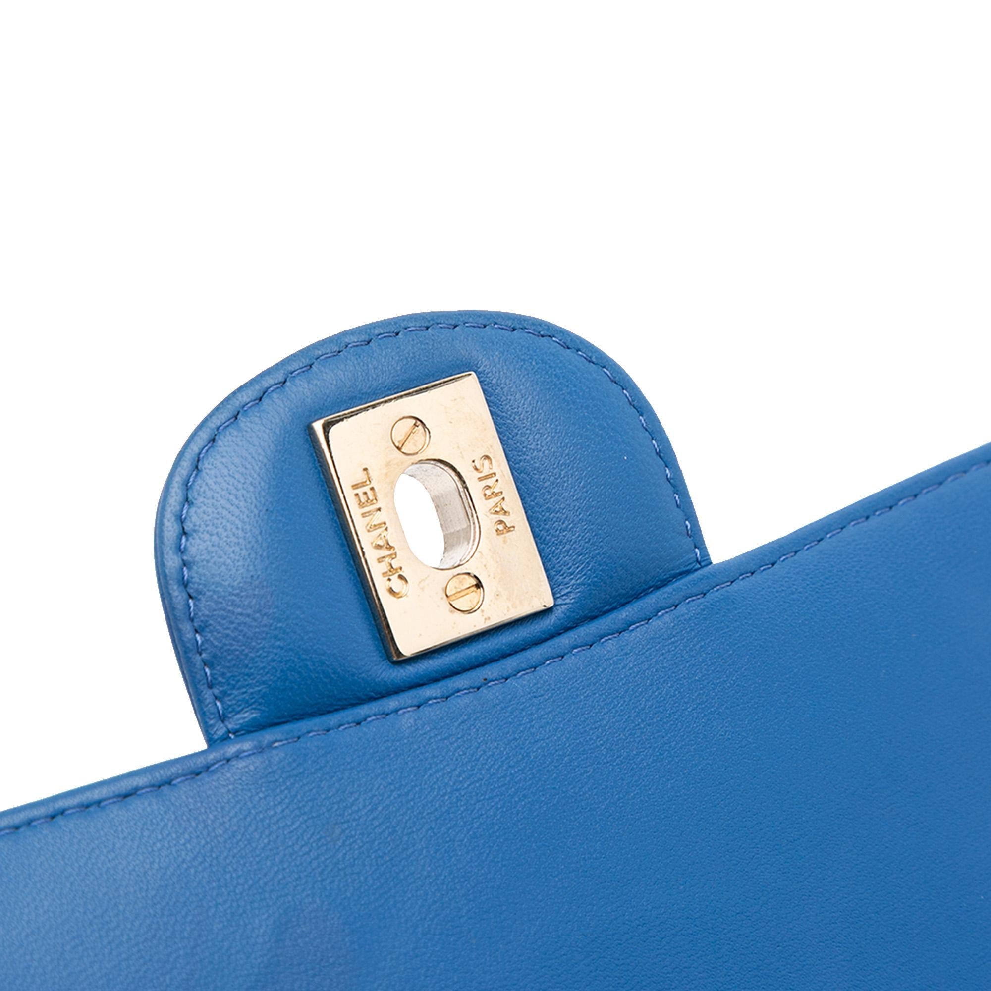 Chanel Mini Square Classic Chevron Lambskin Single Flap