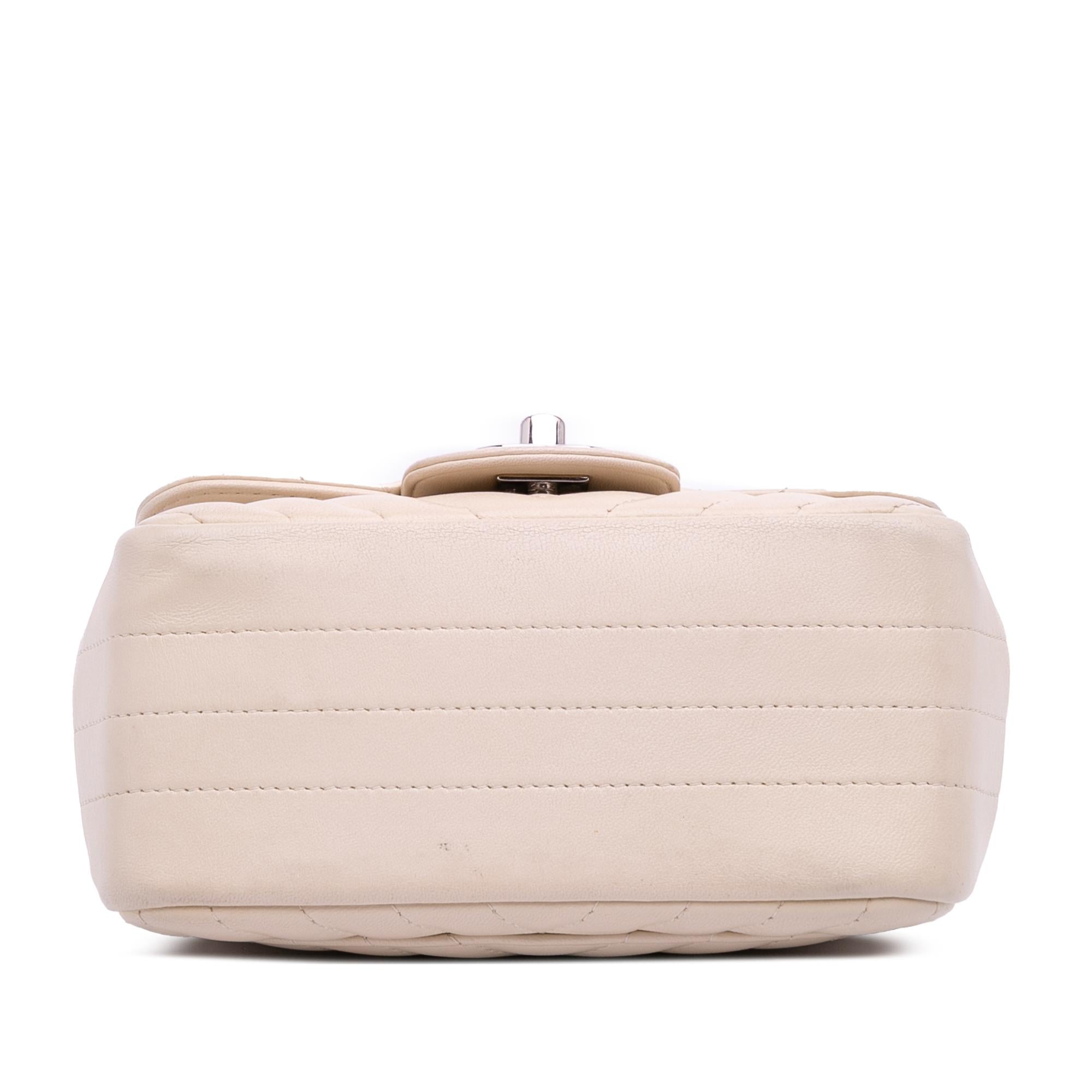 Chanel Mini Square Classic Chevron Lambskin Single Flap
