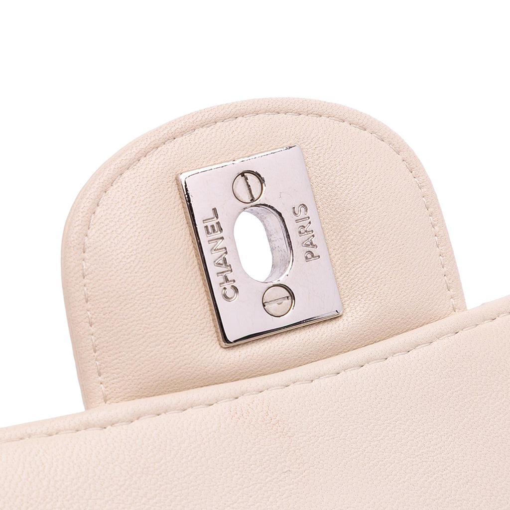 Chanel Mini Square Classic Chevron Lambskin Single Flap