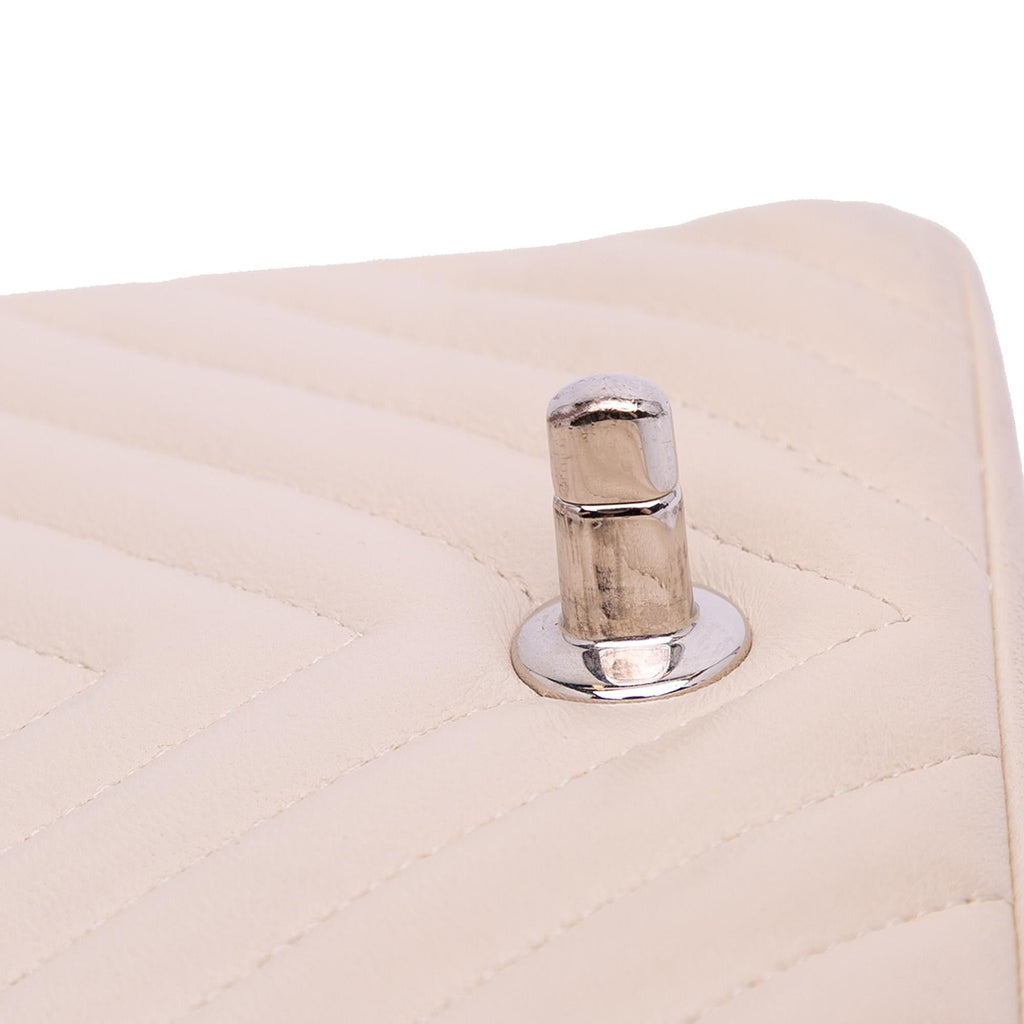 Chanel Mini Square Classic Chevron Lambskin Single Flap
