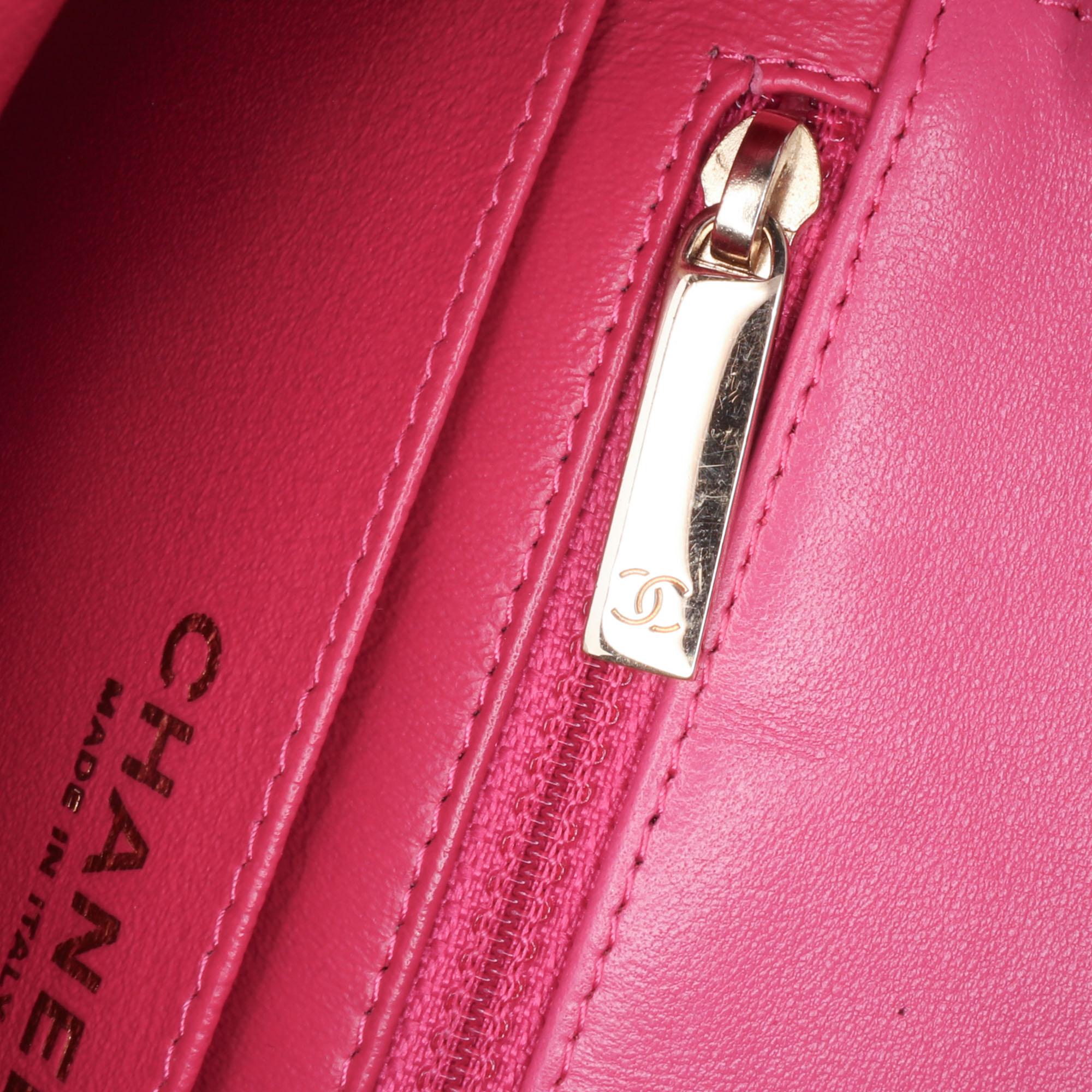 Chanel Mini Square Classic Chevron Lambskin Single Flap