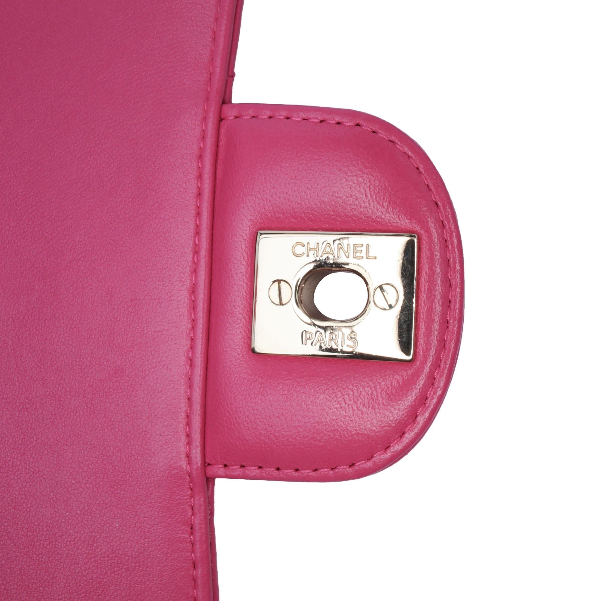 Chanel Mini Square Classic Chevron Lambskin Single Flap