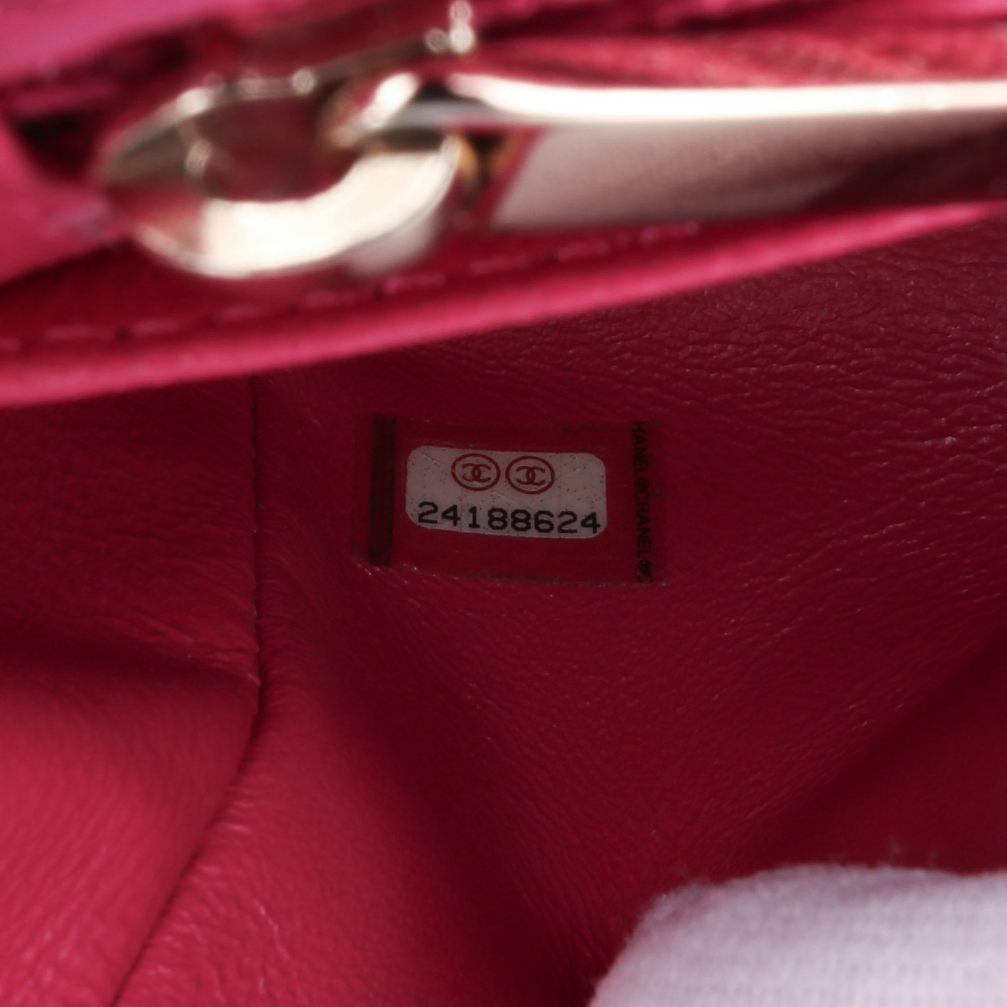 Chanel Mini Square Classic Chevron Lambskin Single Flap