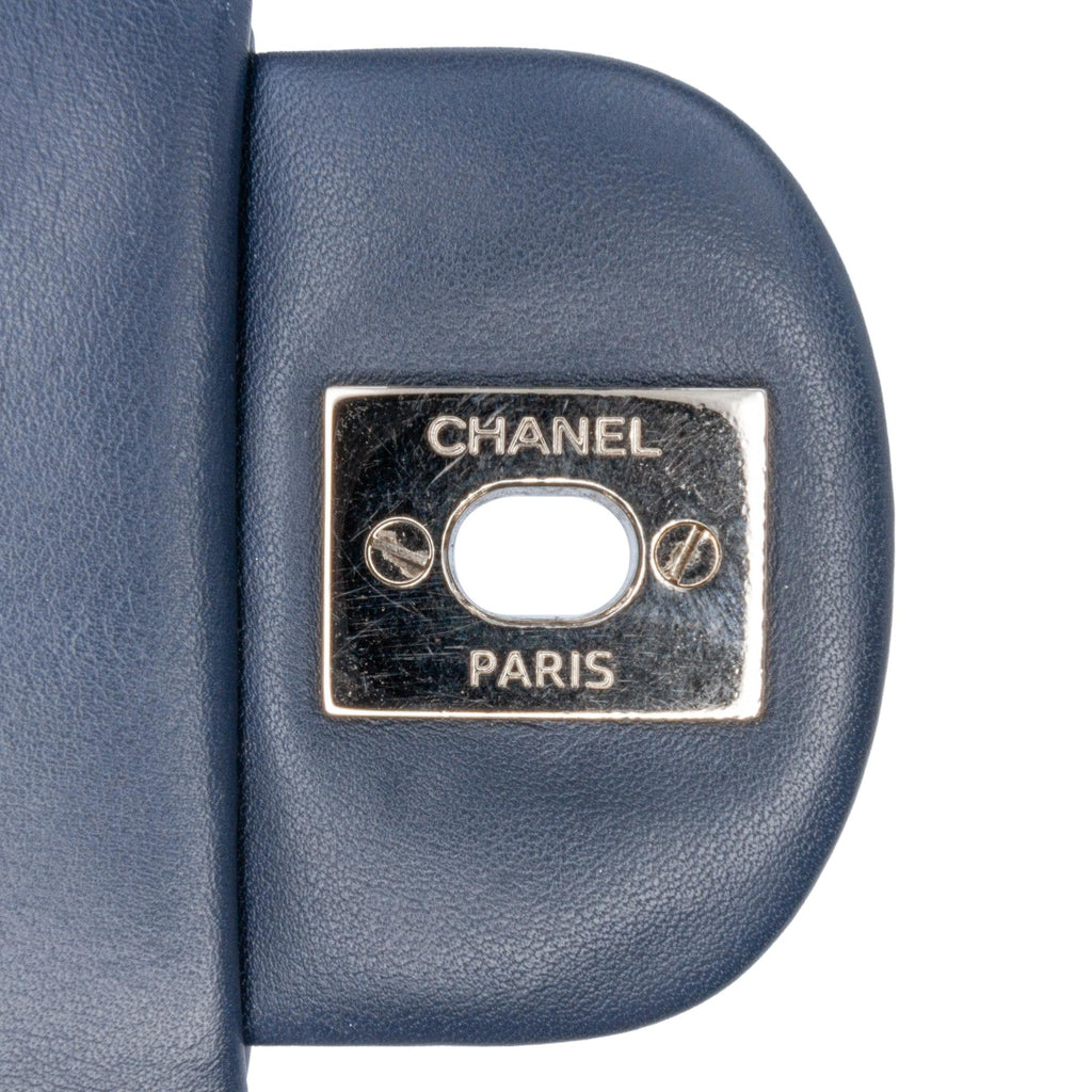 Chanel Mini Square Classic Chevron Patent Flap