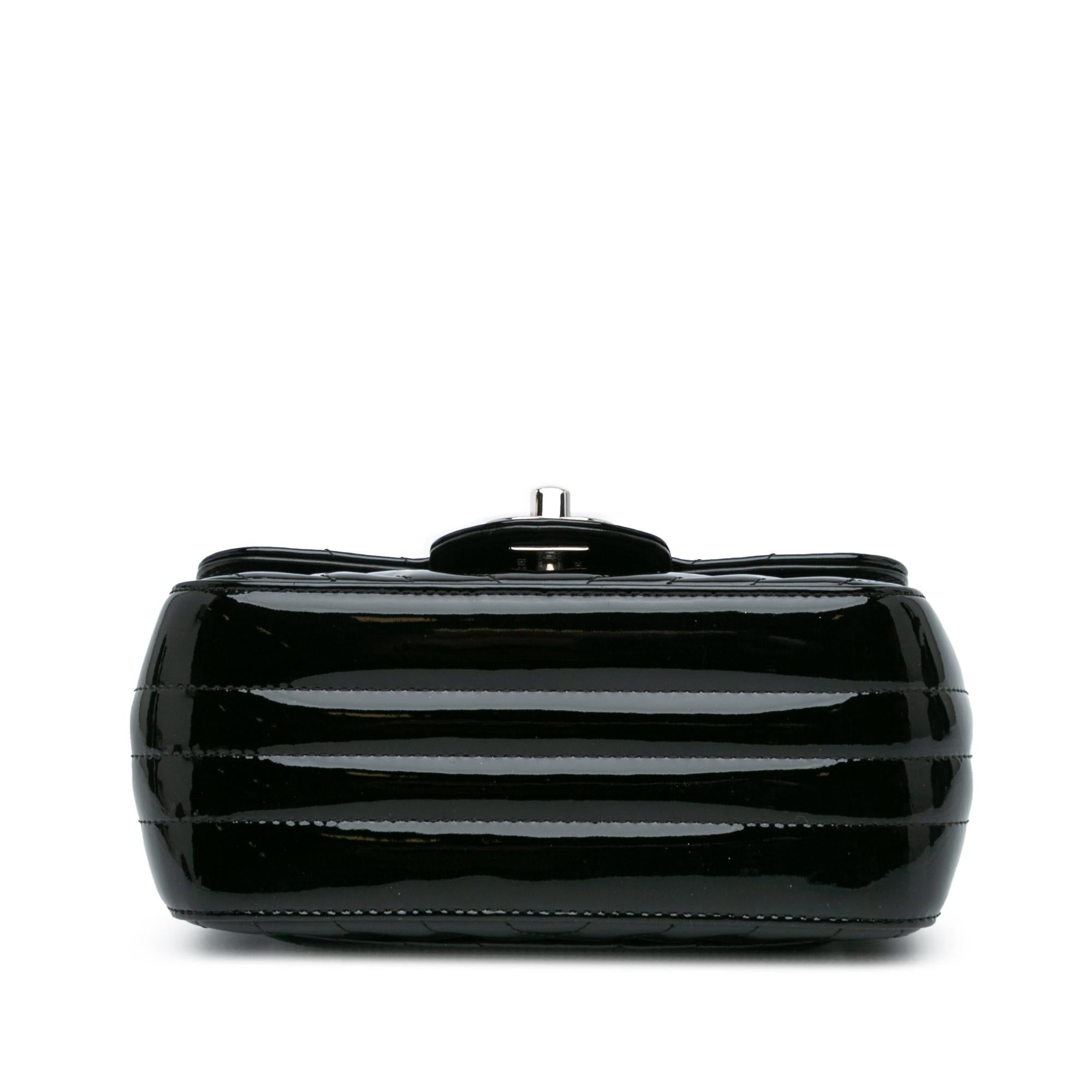 Chanel Mini Square Classic Chevron Patent Flap
