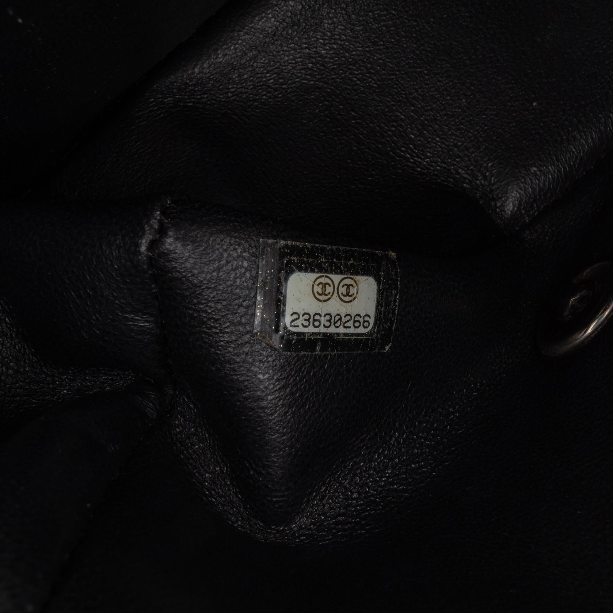 Chanel Mini Square Classic Chevron Patent Flap