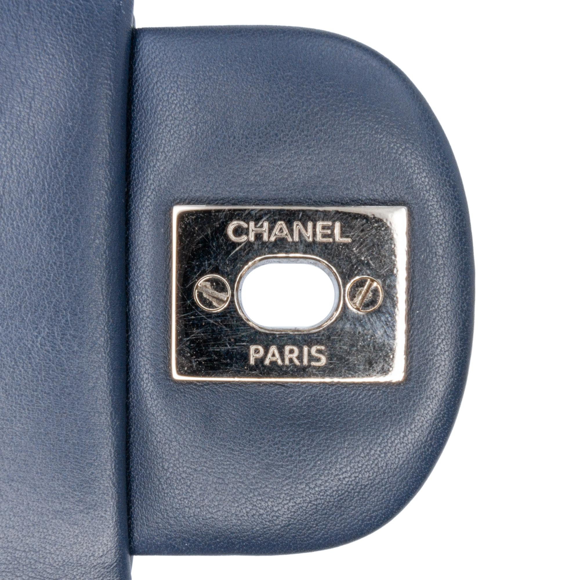 Chanel Mini Square Classic Chevron Patent Single Flap