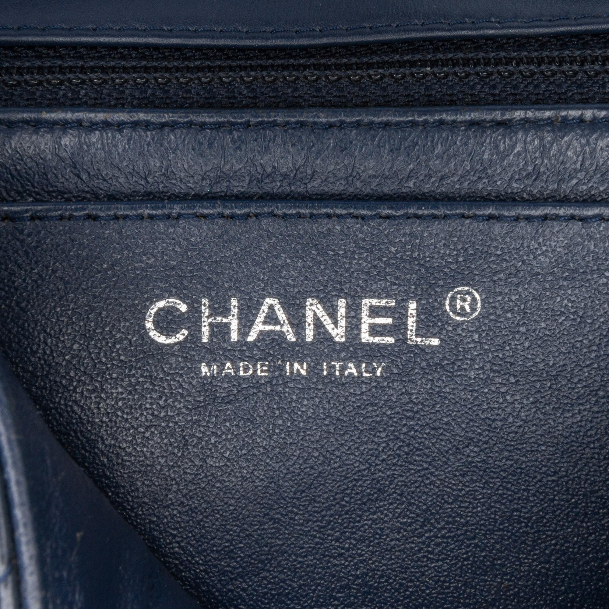 Chanel Mini Square Classic Chevron Patent Single Flap