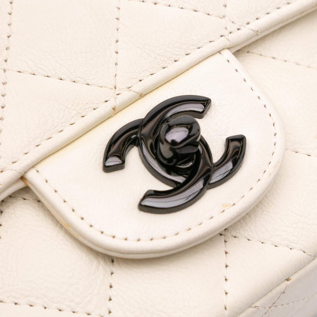 Chanel Mini Square Classic Crumpled Calfskin Single Flap