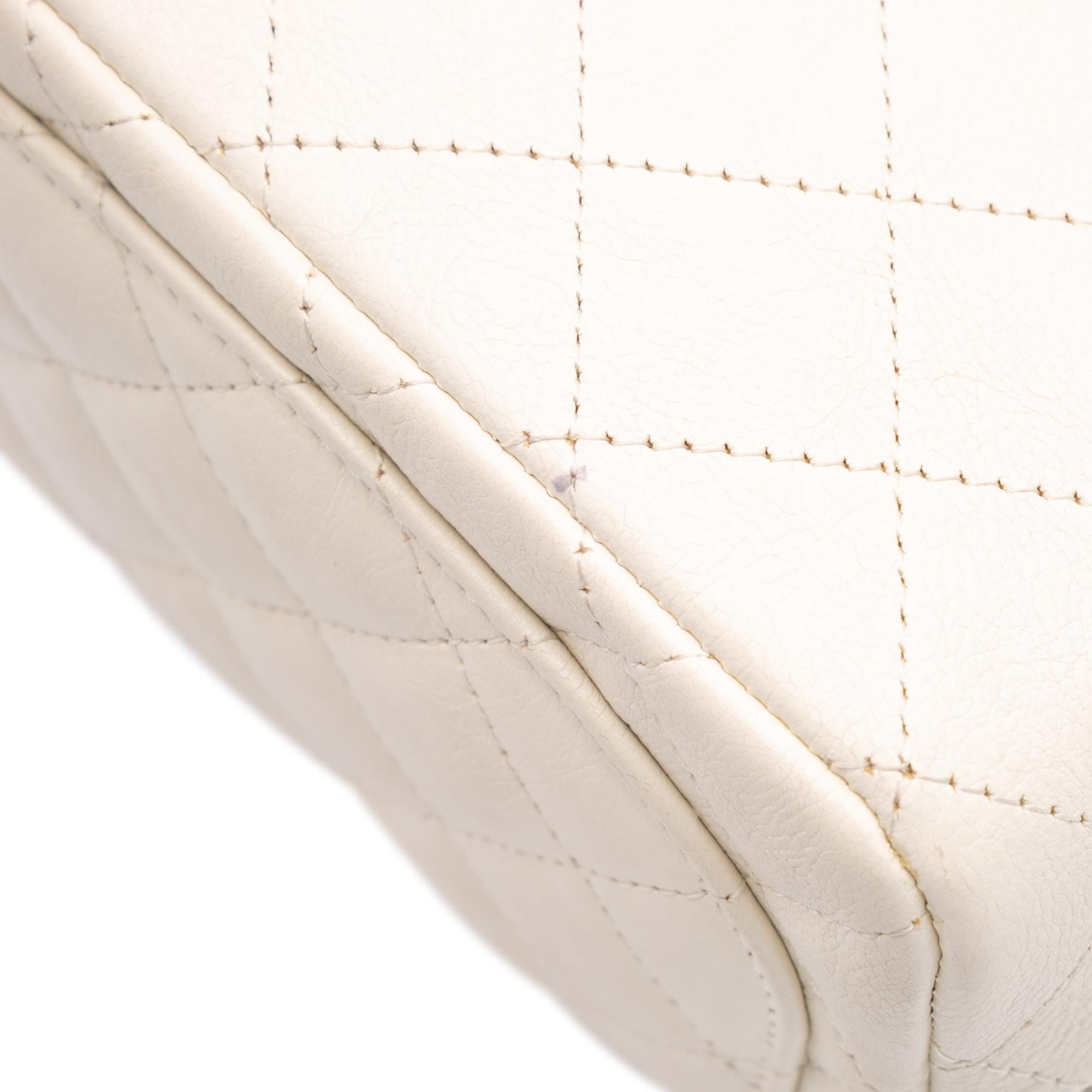Chanel Mini Square Classic Crumpled Calfskin Single Flap