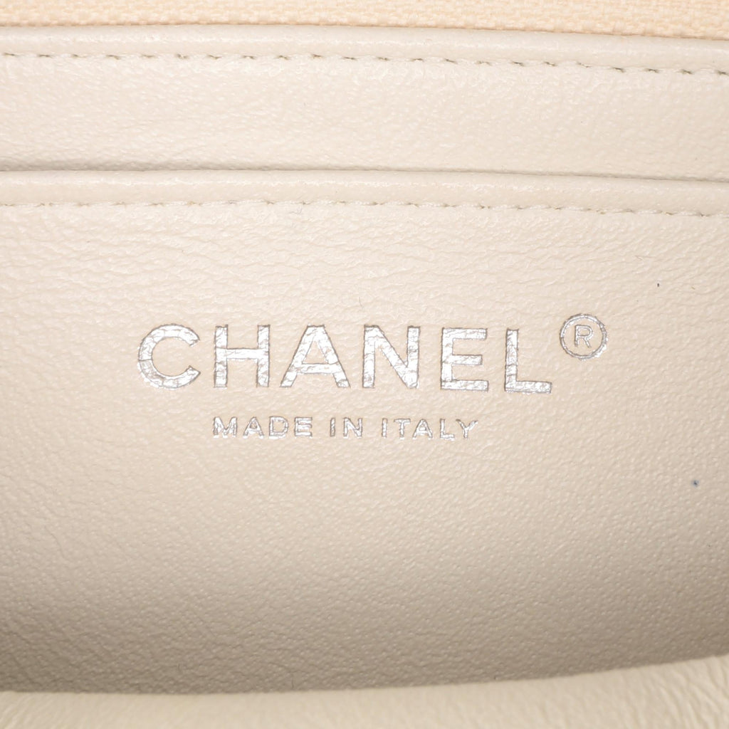 Chanel Mini Square Classic Crumpled Calfskin Single Flap