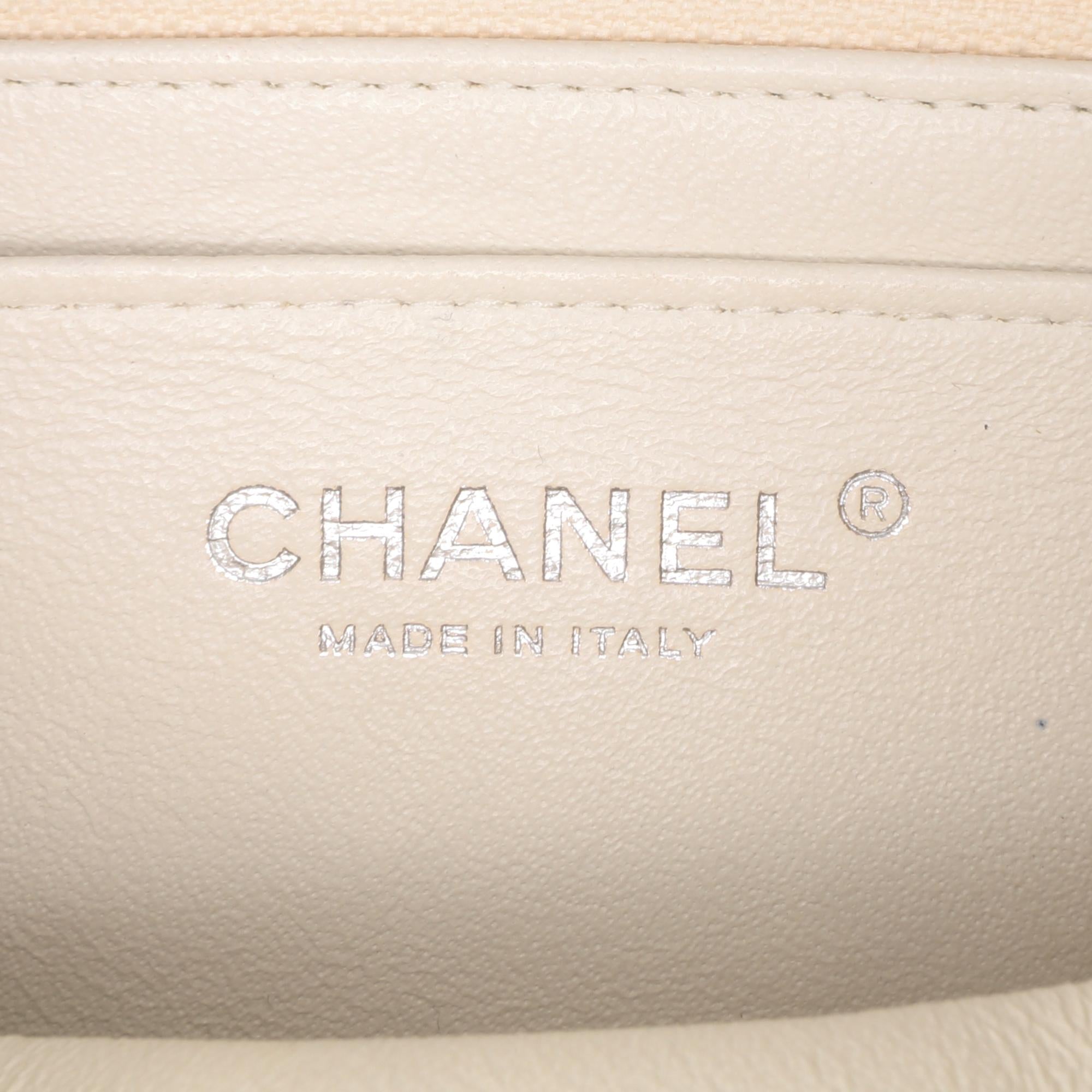 Chanel Mini Square Classic Crumpled Calfskin Single Flap