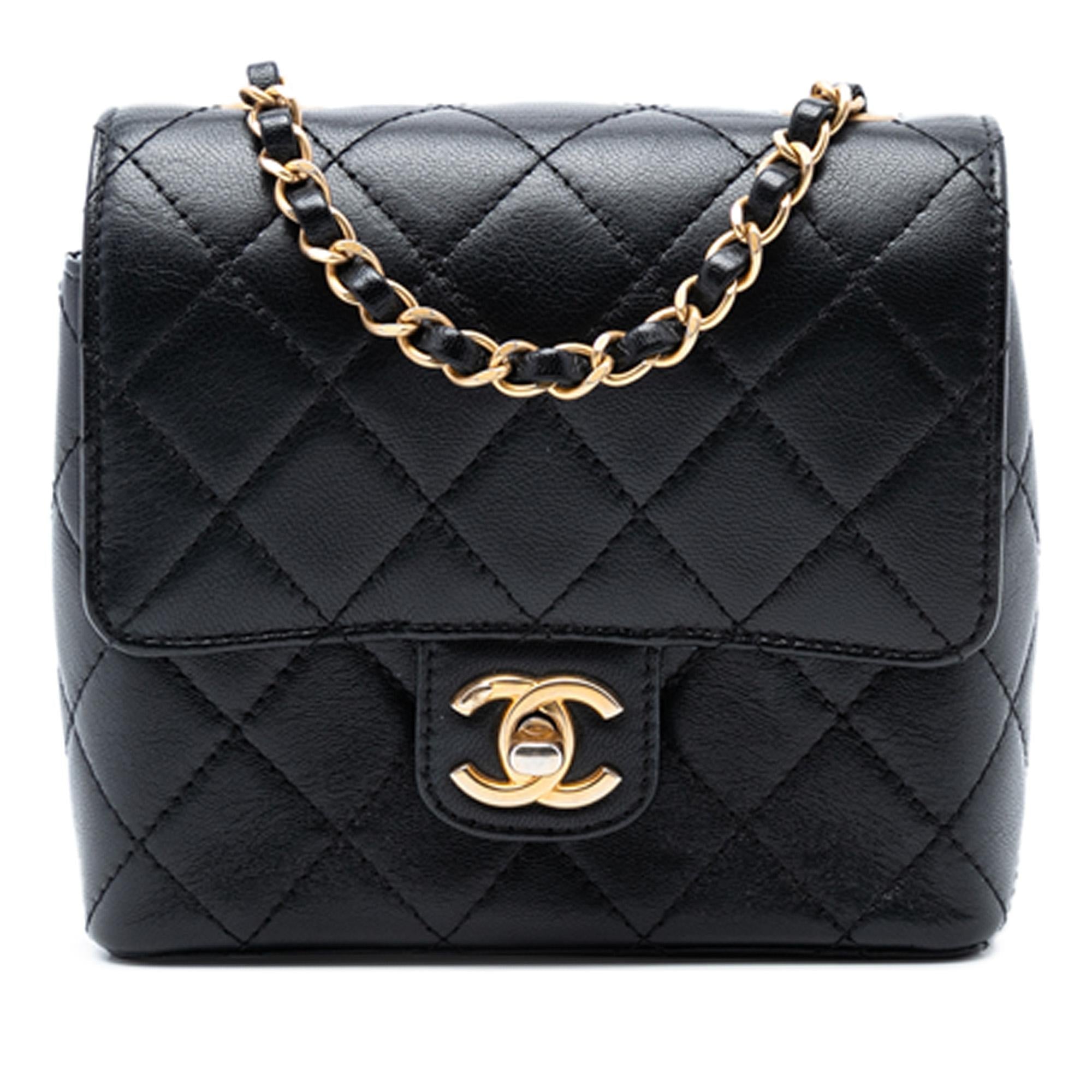 Chanel Mini Square Classic Goatskin Single Flap