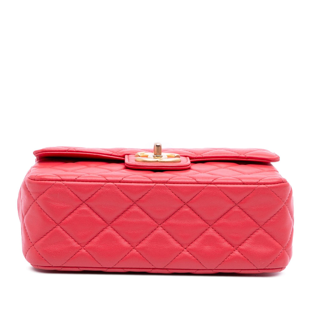 Chanel Mini Square Classic Lambskin Casino Royale Charms Single Flap