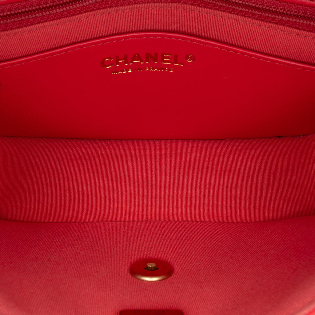 Chanel Mini Square Classic Lambskin Casino Royale Charms Single Flap