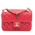 Chanel Mini Square Classic Lambskin Casino Royale Charms Single Flap