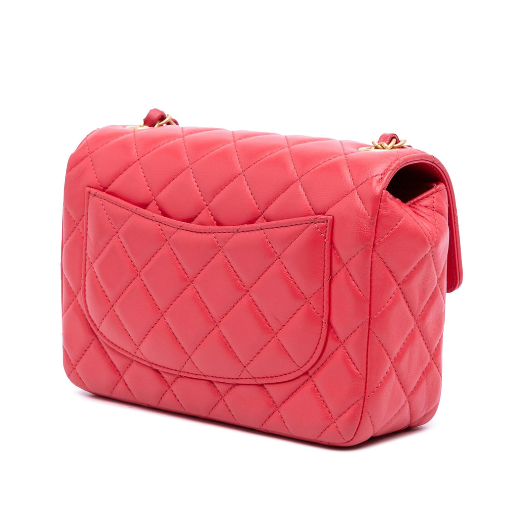 Chanel Mini Square Classic Lambskin Casino Royale Charms Single Flap
