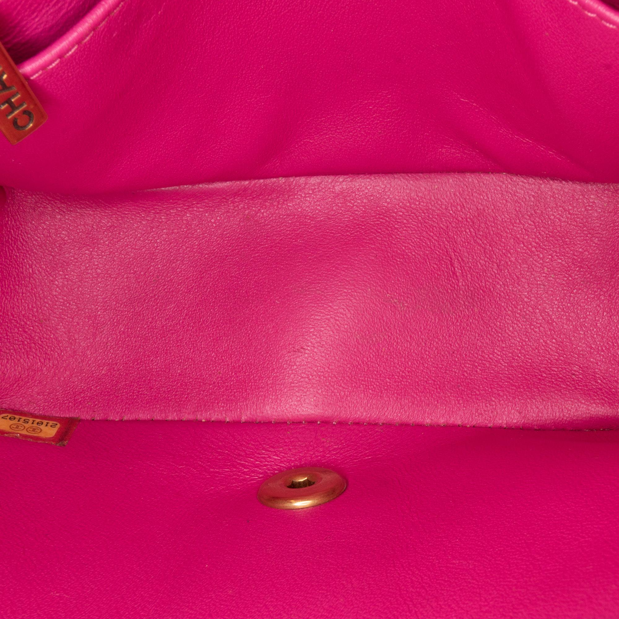 Chanel Mini Square Classic Lambskin Chevron Flap
