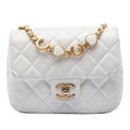 Chanel Mini Square Classic Lambskin Enamel Coco Hearts Single Flap