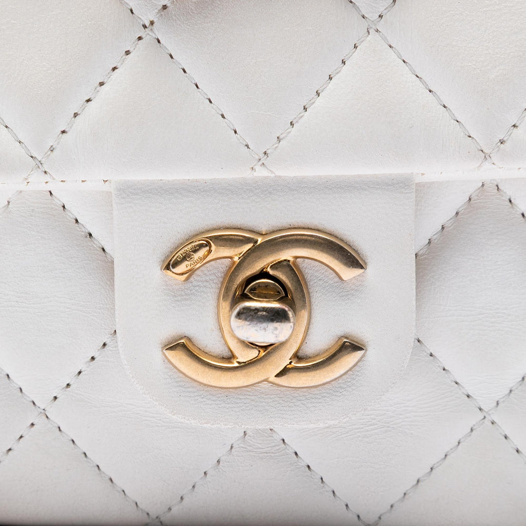Chanel Mini Square Classic Lambskin Enamel Coco Hearts Single Flap