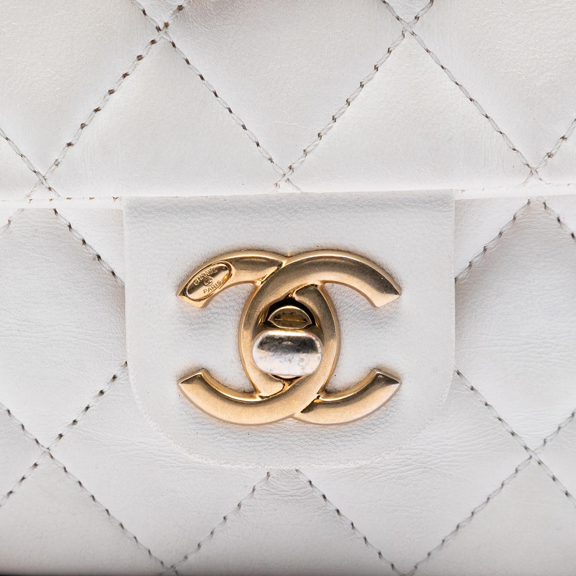 Chanel Mini Square Classic Lambskin Enamel Coco Hearts Single Flap