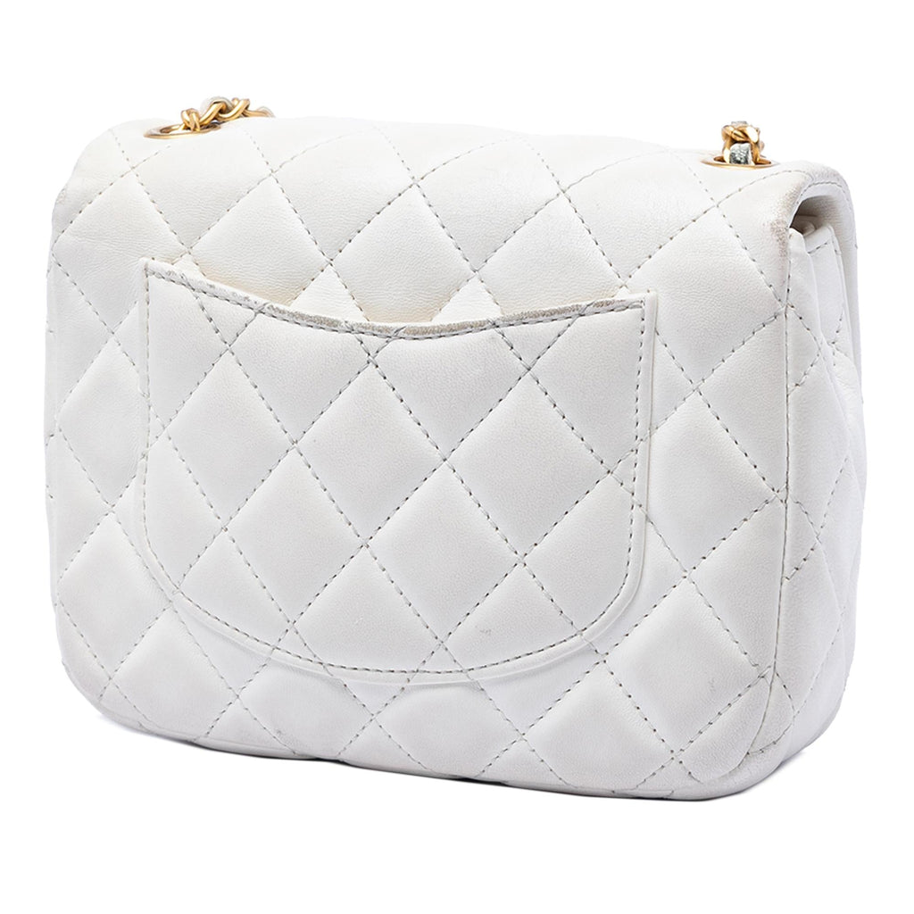 Chanel Mini Square Classic Lambskin Enamel Coco Hearts Single Flap