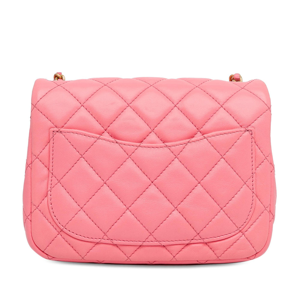 Chanel Mini Square Classic Lambskin Pearl Crush Flap (SHG-zjQT5W)