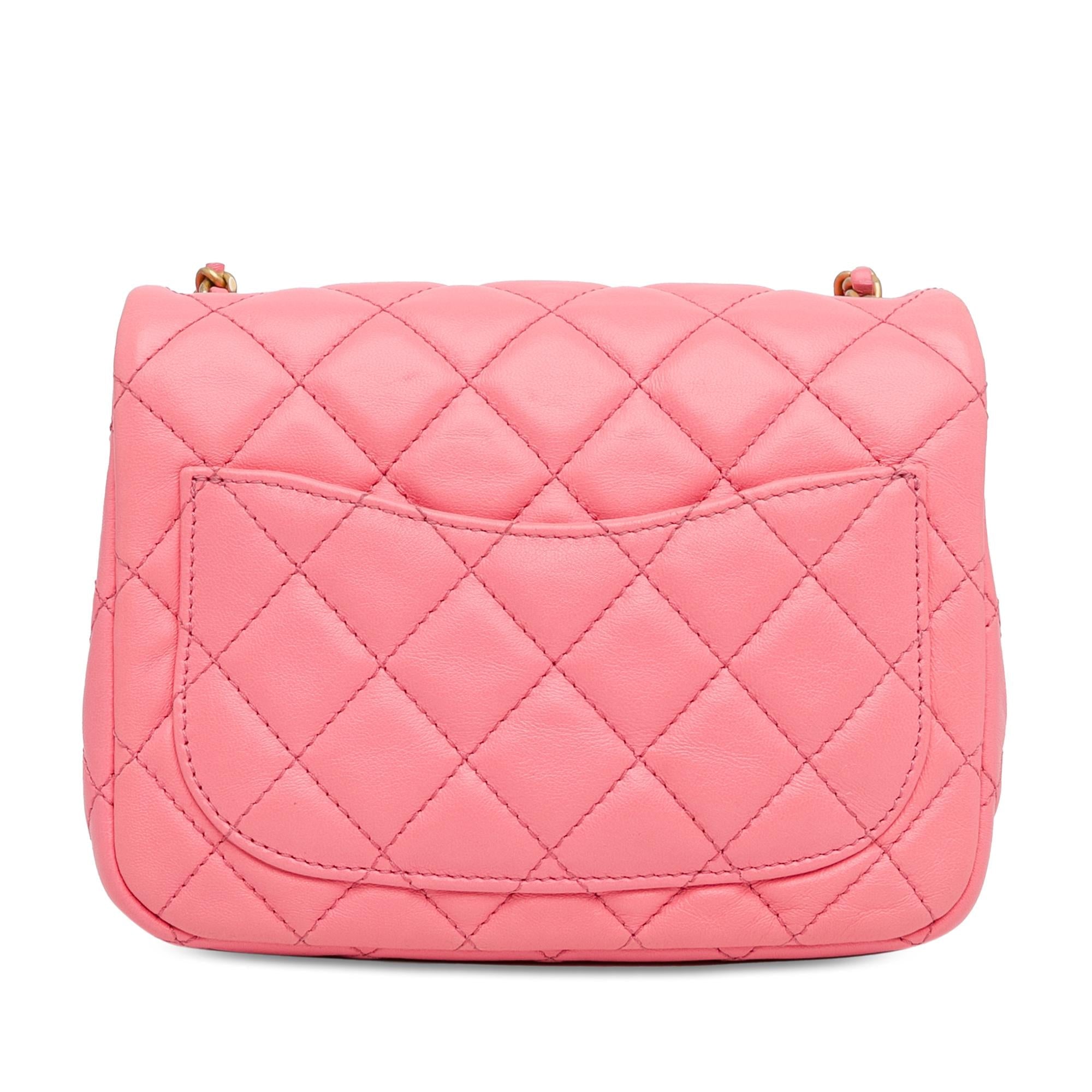 Chanel Mini Square Classic Lambskin Pearl Crush Flap (SHG-zjQT5W)