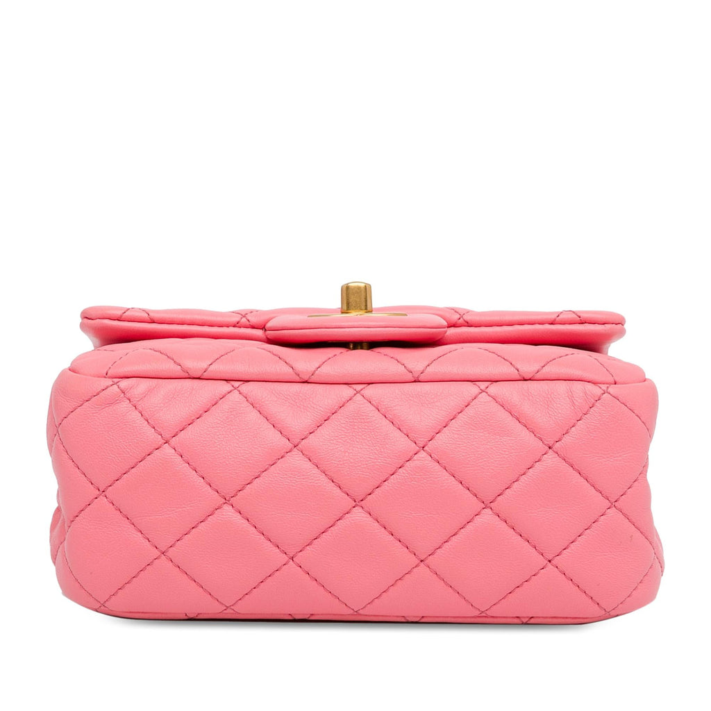 Chanel Mini Square Classic Lambskin Pearl Crush Flap (SHG-zjQT5W)