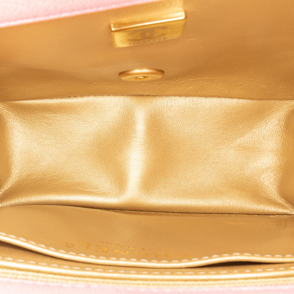 Chanel Mini Square Classic Lambskin Pearl Crush Flap (SHG-zjQT5W)