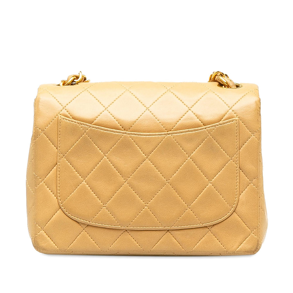 Chanel Mini Square Classic Lambskin Single Flap (SHG-E8DBvA)