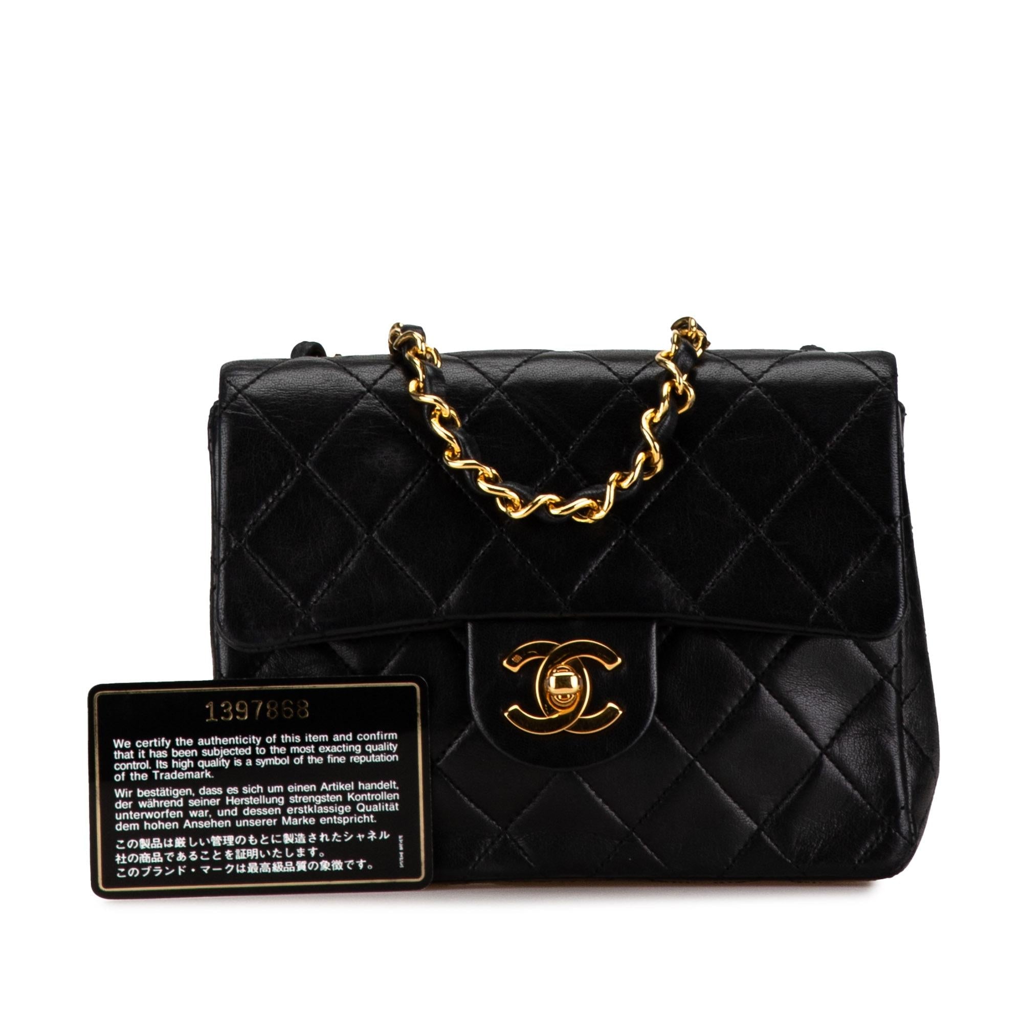 Chanel Mini Square Classic Lambskin Single Flap (SHG-uffUKC)