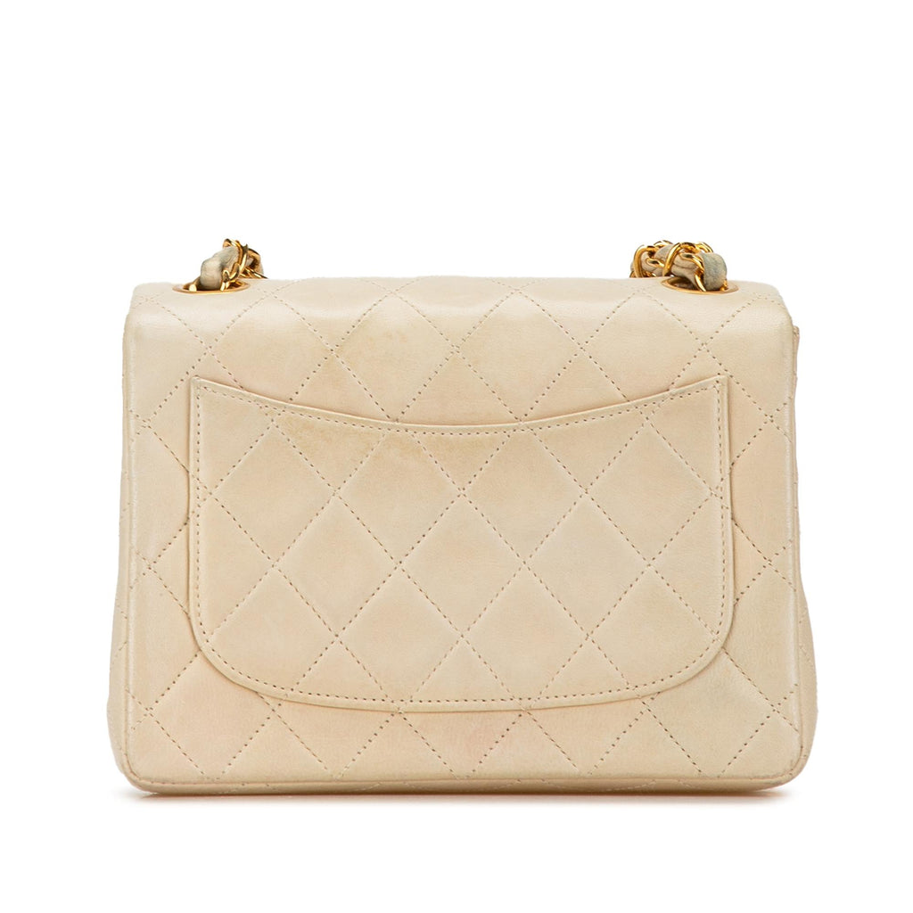 Chanel Mini Square Classic Lambskin Single Flap (SHG-bqoEbP)