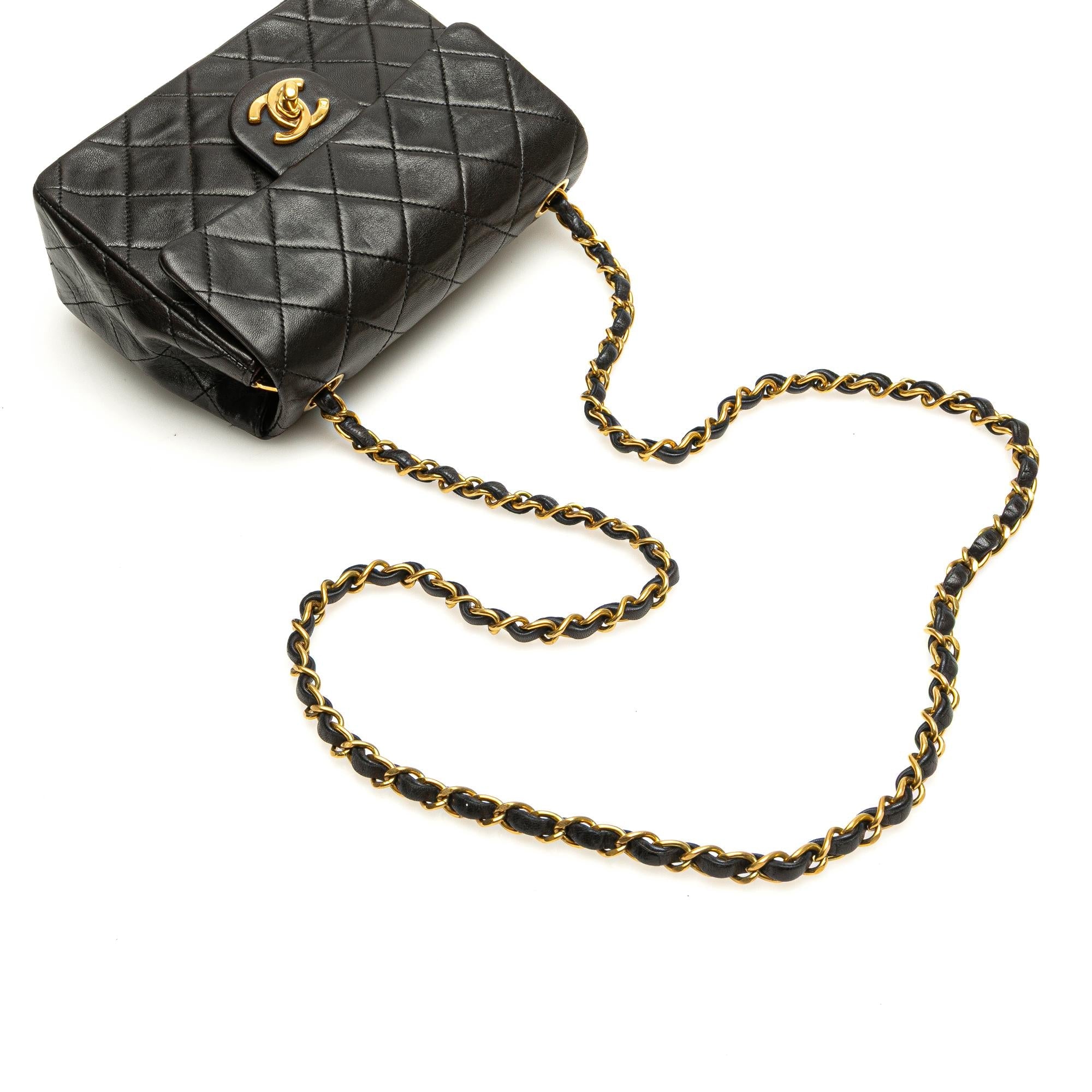 Chanel Mini Square Classic Lambskin Single Flap