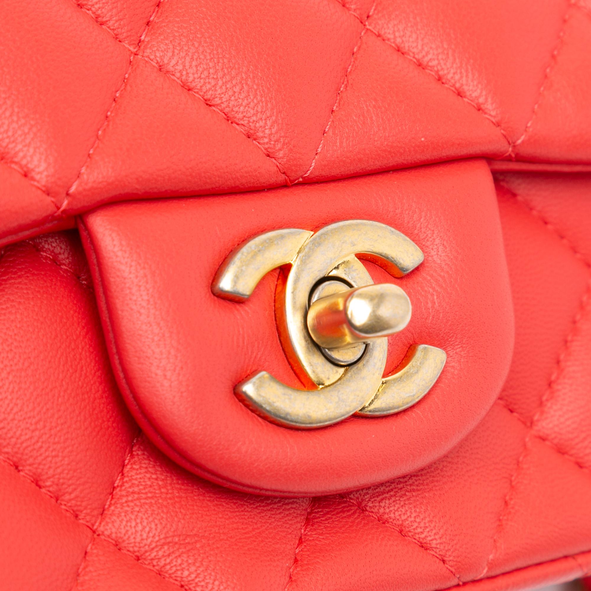 Chanel Mini Square Classic Lambskin Single Flap