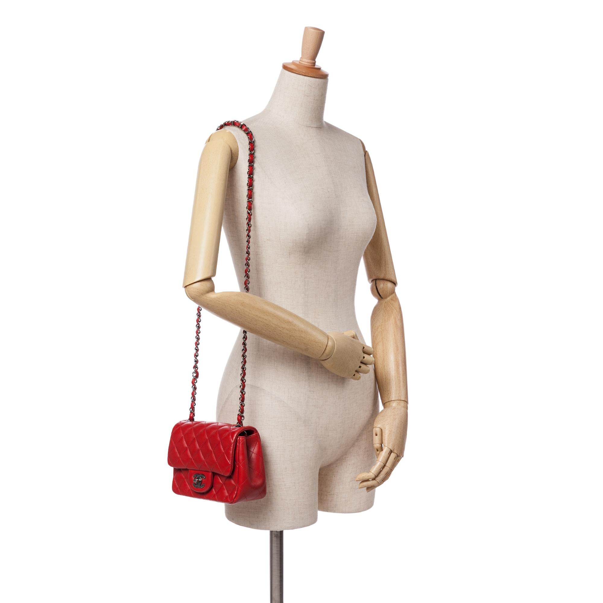 Chanel Mini Square Classic Lambskin Single Flap